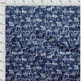thumbnail image 4 of oneOone Cotton Silk Dark Blue Fabric Abstract Face Sewing Material Print Fabric By The Yard 42 Inch Wide, 4 of 6