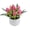 Pink, variant on Artificial Tulips Potted Plant Red Plastic Miniature Bonsai For Indoor Desktop Decor 1 Count