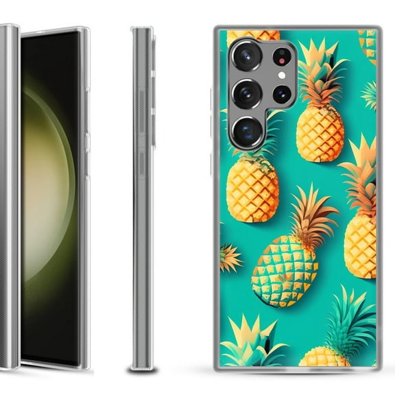 Slim-Fit Fashion Phone Case for Samsung Galaxy S23 Ultra, by OneToughShield ® - Pineapple