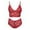 Red, variant on TJAZFJPA Plus Size Lingerie Teddy Sexy Interesting Suit Three Point Underwear Women's Sling Lace Chest Wrapping Bride Lingerie Wedding Set Corset Red Lingerie Teddy Dress