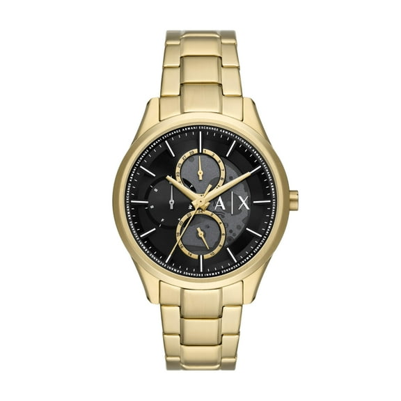A|X Armani Exchange Men's Multifunction Gold-Tone Stainless Steel Bracelet Watch (Model: AX1875)