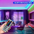 thumbnail image 2 of Tira de LED de 10M, Tira de LED RGB para habitación de LED Tira de LED para dormitorio 300 LED 5050 RGB IP65 Impermeable 44 Teclas Control remoto (10m) Zhivalor BST3056057, 2 of 4