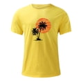 thumbnail image 5 of Fnnxeal Mens Navy Blue Surf Shirt Graphic Tee Vintage Sunset Beach Palm Tree Casual Summer Top Soft Cotton Crewneck,Size M, 5 of 5