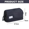 thumbnail image 2 of Double-layer cosmetic bag, portable cosmetic bag with cosmetic brush, daily waterproof nylon travel bag, 2 of 5