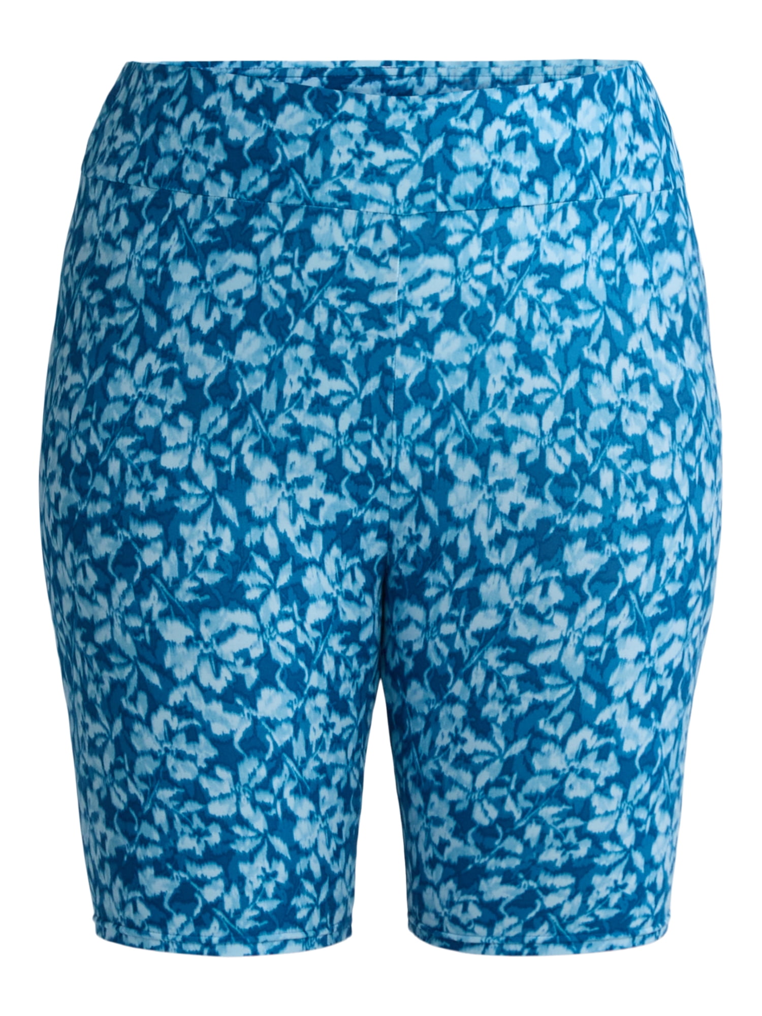 Terra & Sky Women’s Plus Size Bike Shorts, 10" Inseam, 2-Pack, Sizes 0X-5X