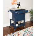 thumbnail image 3 of Linon Sydney Wood Kitchen Apartment Cart in Blue, 3 of 15