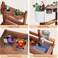 thumbnail image 6 of Robud Mud Kitchen for Kids Outdoor, Wooden Outdoor Play Kitchen, Kids Mud Kitchen with Removable Sink & Faucet, Monteeori Toys for Children Ages 3+ Years, 6 of 7