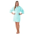 thumbnail image 2 of Turquaz Linen Lightweight Knee Length Waffle Kimono Bridesmaids Spa Robe (XXL, Island Paradise), 2 of 6