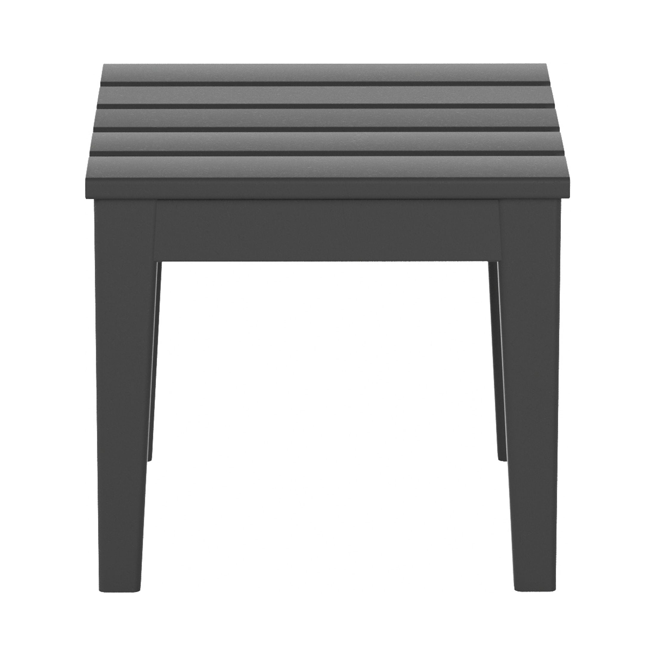 WestinTrends Ashore Oversized Outdoor Side Table, 18 Inch All Weather Poly Lumber Adirondack Patio Side Table Square End Table, Gray