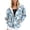 Light Blue, variant on Cute Cat Print Women's Hoodie Long Sleeve Zip Up Relax Fit Spring Trendy Sweatshirt Crewneck Pullover Tops