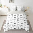 thumbnail image 2 of jejeloiu Kawaii Ribbon Bow 7-Piece Twin Bedding Sets,Gray White Bedding Comforter Set For Girl Kids Reversible, 2 of 8