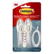 Angle View: Command Cord Bundlers, White, 2 Bundlers, 3 Strips/Pack