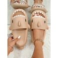 thumbnail image 1 of Shark Design Single Band Slides, Lavender Preppy Style Cartoon Slippers, 1 of 4