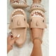 thumbnail image 1 of Shark Design Single Band Slides, Lavender Preppy Style Cartoon Slippers, 1 of 4