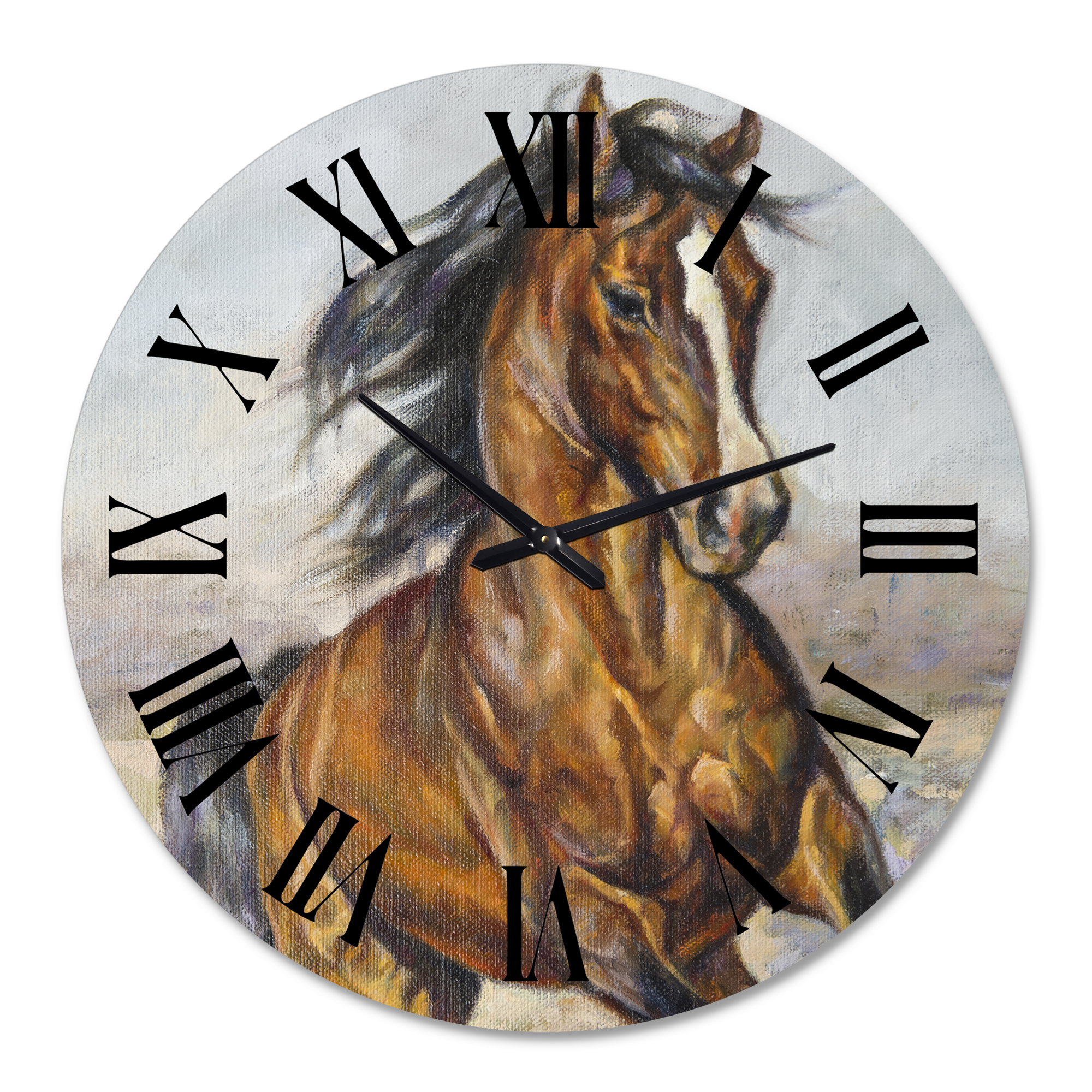 Designart 1 in Quartz Farmhouse Wall Clock