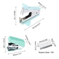 thumbnail image 2 of Uxcell Desk Stapler Set with Staples, Claw Portable Staple Remover Effortless Stapler, Green, 2 of 6