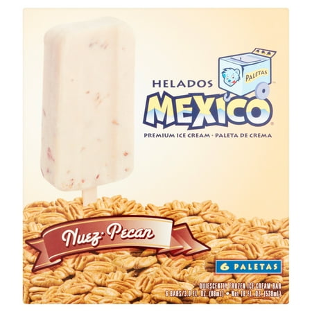Helados Mexico Pecan Premium Ice Cream, 3.0 fl oz, 6 count