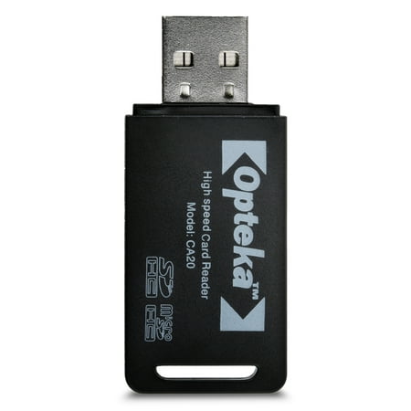 Image of Opteka USB 2.0 SDHC / SDXC / microSDHC / SDXC Card Reader (Black)