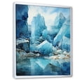 thumbnail image 2 of Designart "Blue Glacier Crystalline Wonderland I" Landscape & Nature Floater Framed Wall Art Print, 2 of 7