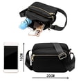 thumbnail image 3 of Lightweight Crossbody Bags for Women Shoulder Bag Purse Nylon Soft Travel Handbag with Multi Pockets,20*16*7cm,Black, 3 of 6