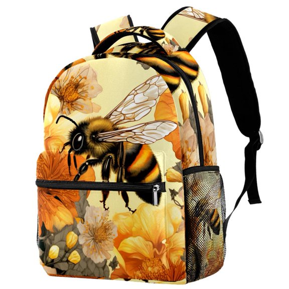 Lightweight Backpack Bee School Bag Travel Laptop Daypack for Men Women Casual Rucksack