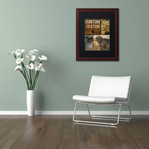 Trademark Fine Art "Hunting Season IV" Canvas Art by Color Bakery Black Matte, Wood Frame