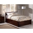 thumbnail image 3 of AFI Orlando Queen Wood Platform Bed with Headboard Footboard & Twin XL Trundle, Walnut, 3 of 10