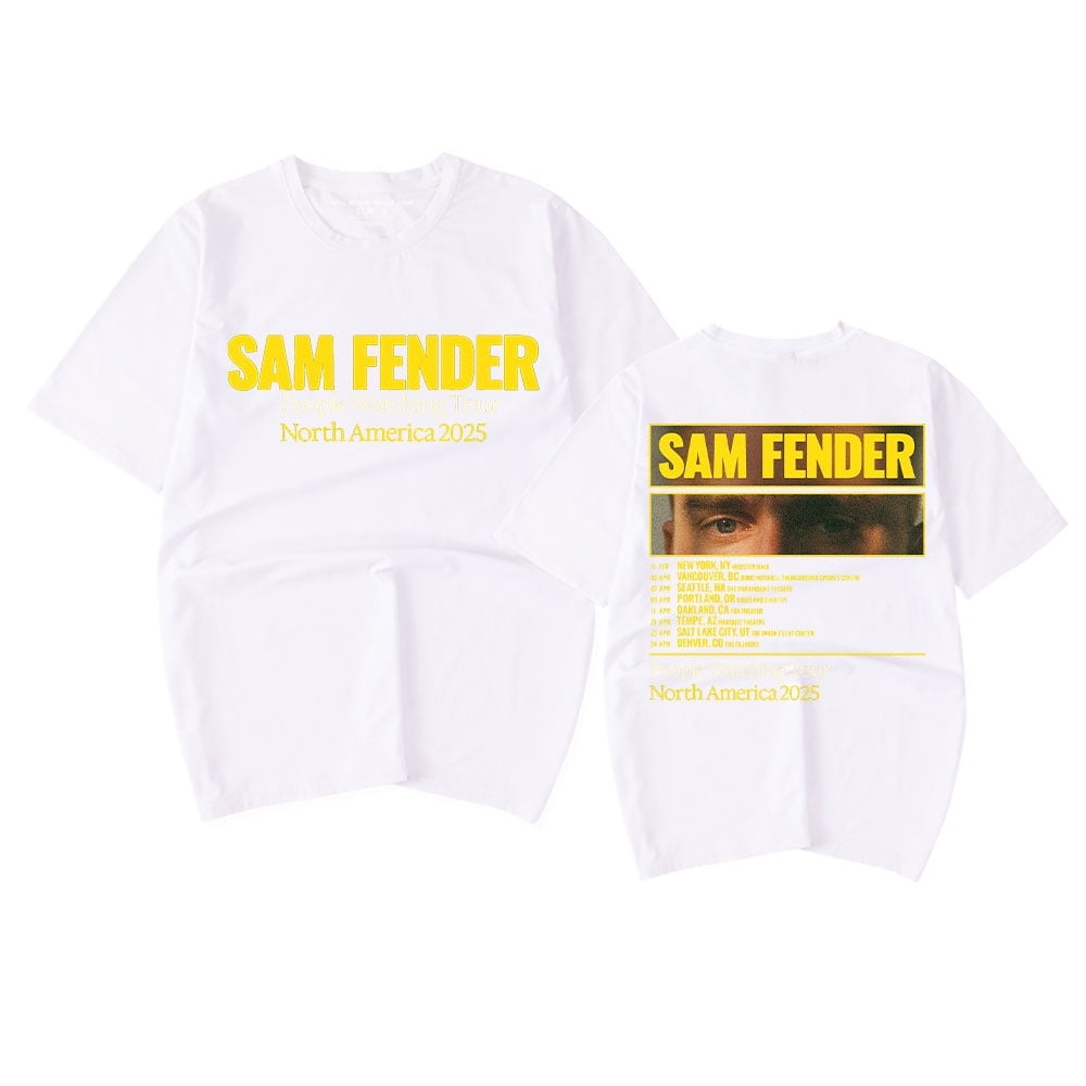 Sam Fender People Watching 2025 Tour Unisexe Mode Décontractée T-Shirt à Manches Courtes
