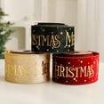 thumbnail image 6 of 4 Rolls Wired Christmas Wired Ribbon - 2.5 Inch Wide Sparkling Red, Golden & Green Fabric Wrapping Ribbon for DIY Crafts, Gift Wrapping, Tree Decorations, Bows & Garlands Festive Decor, 6 of 7