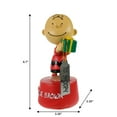 thumbnail image 2 of Peanuts, Charlie Brown Holiday Figurine, 6 inches Tall, Resin Figurine, Red, 2 of 7