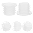 thumbnail image 1 of HEALEEP 100Pcs Reusable Bottle Caps Sealing Plugs White PE Leak-proof Simple Design for General Users Restaurant, 1 of 8