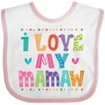 thumbnail image 3 of Inktastic I Love My Mamaw Cute Granddaughter Girls Baby Bib, 3 of 4