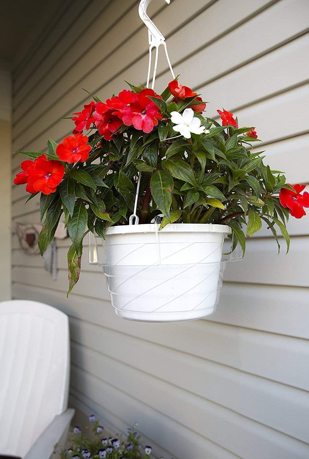 Curtis Wagner Plastics Plant Hanging Basket Drip Pans (5-Pack) - Clear, Round (Diameter = 6.25" Base, 8" Top, 3.5" Depth) Thin Plastic Indoor Outdoor