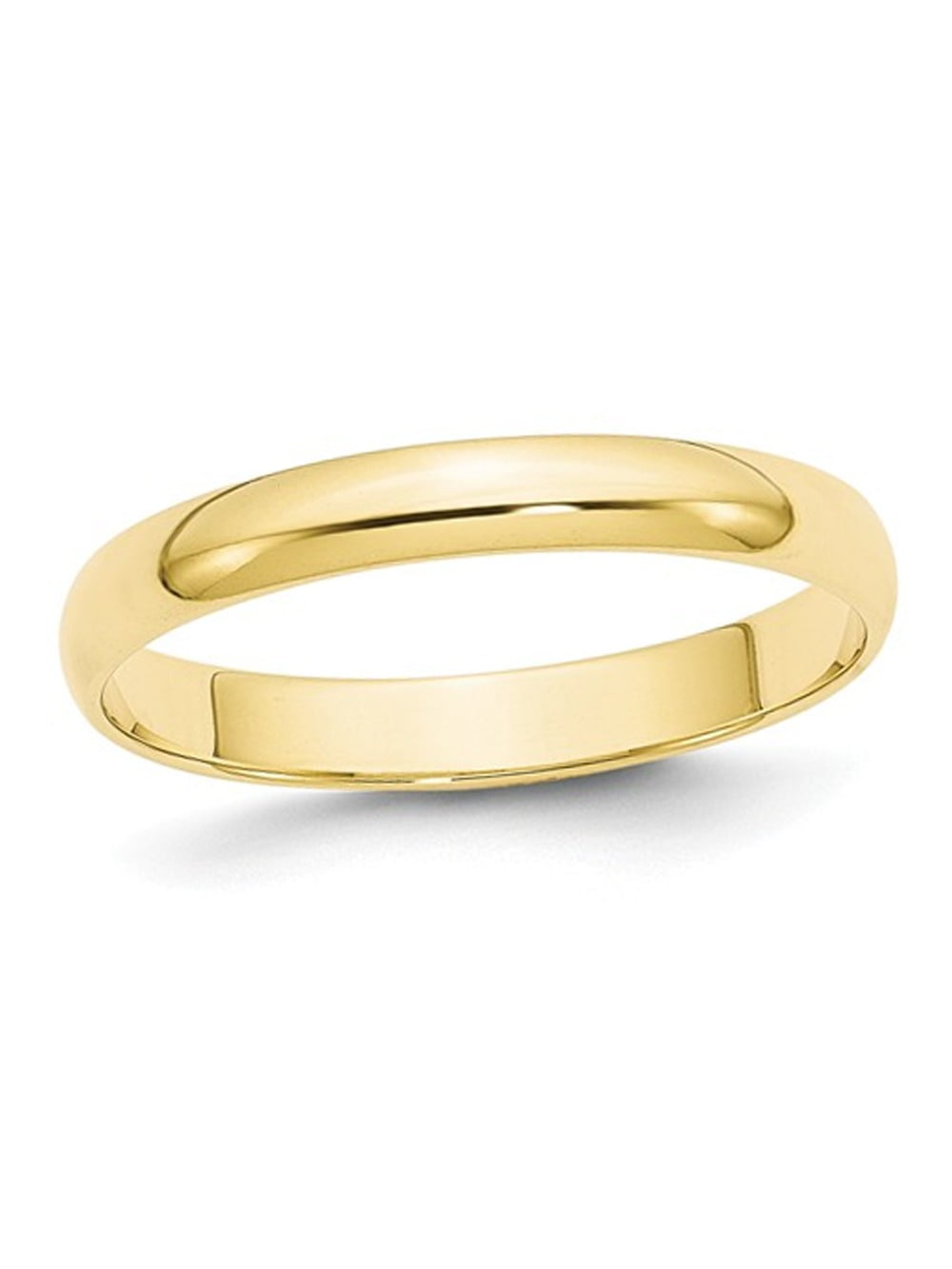 14k Solid Yellow Gold Comfort Fit plain Wedding band 3mm size 4-10 high polished 
