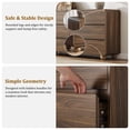 thumbnail image 3 of Aufeile 3 Piece Dresser and Nightstand Set for Bedroom, 53" 6 Drawer Wood Dresser with 2 Nightstands and Charging Station, Modern Bedroom Furniture Set with Storage Drawers, Walnut, 3 of 11