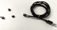 Charging Cable Phone Braided Detachable Cord USB charging cable detachable 360 Degree Rotating Cable, Black, Cable, Replacement for Android Connector