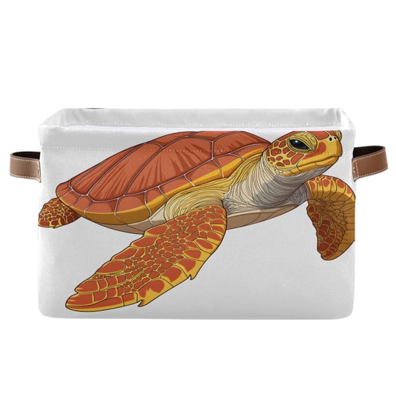 Ryvnso Animal Turtle Storage Basket Large Bin Foldable Boxes Toys Organizer 14.2x10.2x8.3in 1 PC