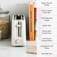 thumbnail image 6 of Martha Stewart 2 Slice Long Slot Toaster, Extra Wide, 10 Settings, Linen Cream, 6 of 13