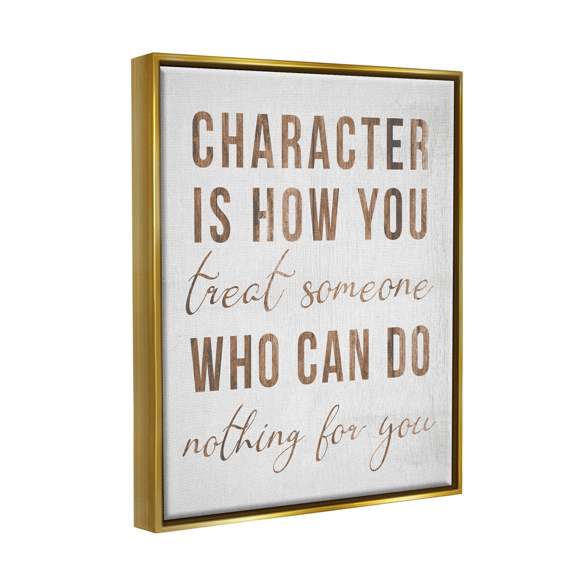 How You Treat Someone Inspirational Inspirational Graphic Art Metallic Gold Framed Art Print Wall Art