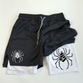 thumbnail image 3 of Pantalones cortos de rendimiento Anime Hunter x Hunter para hombre, pantalones cortos transpirables de araña para gimnasio, pantalones cortos deportivos de verano para entrenamiento físico y trotar, 3 of 5