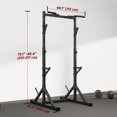 thumbnail image 2 of Soozier Adjustable Squat Rack & Bench Press Station, Heavy-Duty Steel Multi-Function Power Rack with Pull-up Bar and Plate Storage for Home Gym Strength Training, Black, 2 of 7