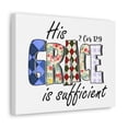thumbnail image 2 of Scripture Walls 2 Corinthians 12:9 His Grace is Sufficient Bible Verse Canvas Christian Wall Art Ready to Hang Unframed, 2 of 13