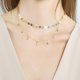 thumbnail image 3 of Elegante Collar de Lentejuelas de Doble Capa, Doble Collar de Estrangulamiento Ajustable para de Trabajo de Vacaciones - dorado Fernando Collar Doble Choke, 3 of 8