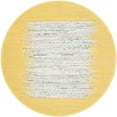 thumbnail image 2 of SAFAVIEH Montauk Tennyson Braided Border Cotton Area Rug, Ivory/Yellow, 4' x 4' Round, 2 of 4