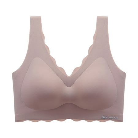 Quealent Nursing Bras for Breastfeeding  Seamless Pregnancy Maternity Bra Wireless Classic Support Nursing Bra (Coffee XXL)