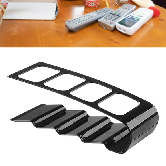 CAJA DE ALMACENAMIENTO PARA MANDO A DISTANCIA DE PIEL SINTÉTICA, BANDEJA PARA MANDO A DISTANCIA DE TV CON 4 Compartimentos, Bandeja para Mando A Distancia, Mesita de Noche,