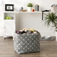 thumbnail image 4 of Bone Dry Pet Storage Collection Paw and Bone, Large Rectangle, 17.5x12x15" Gray Trellis, 4 of 5