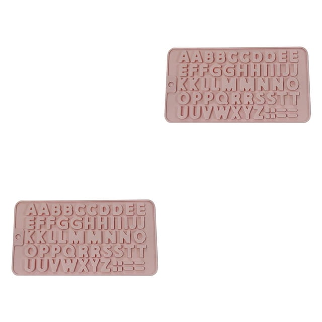 Naiovety Nueva herramienta para tartas, mayúscula acrílica/alfabeto/número, molde cortador en relieve, letras para tartas/cortador de galletas, sello, rosado PC 1 2piezas Naiovety CBP259274