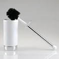 thumbnail image 2 of iDesign York Toilet Brush Holder, White and Chrome, 2 of 10
