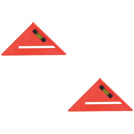 

2pcs 7 Inch 45 Degree Triangle Ruler For Woodworking Square Ruler Angle Ruler Multifunctional Ruler(Orange)